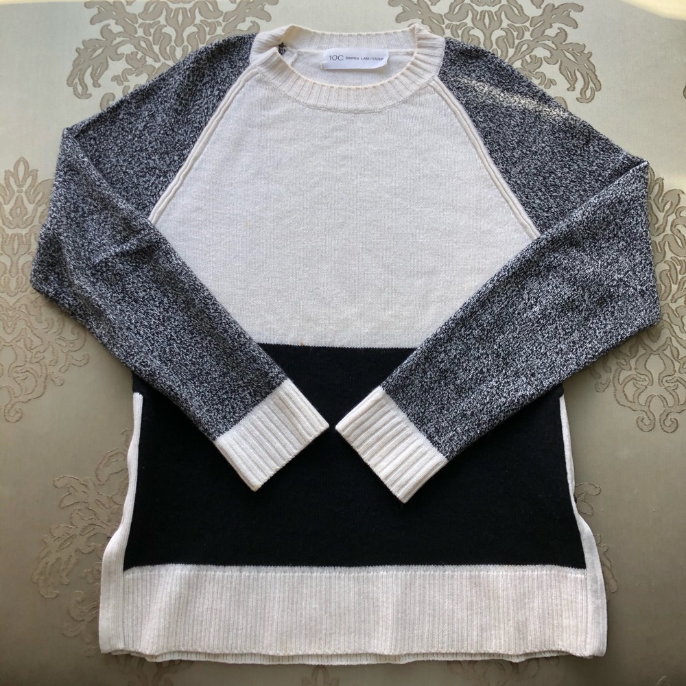 Derek Lam block tone sweater with side zippers
